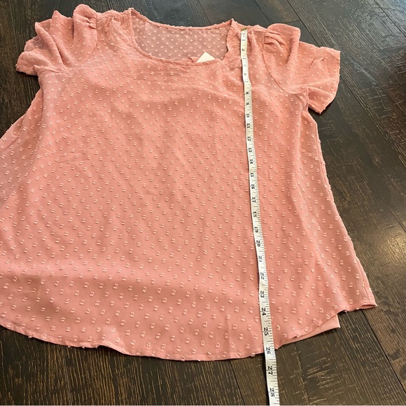 NWT | Ricki's | Pink textured blouse with integrated camisole - Picture 6 of 8